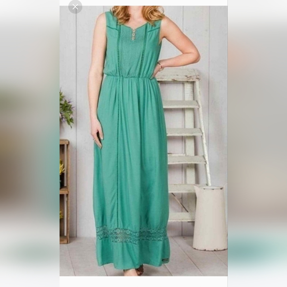 Matilda Jane Down In The Vally Green Maxi Dress